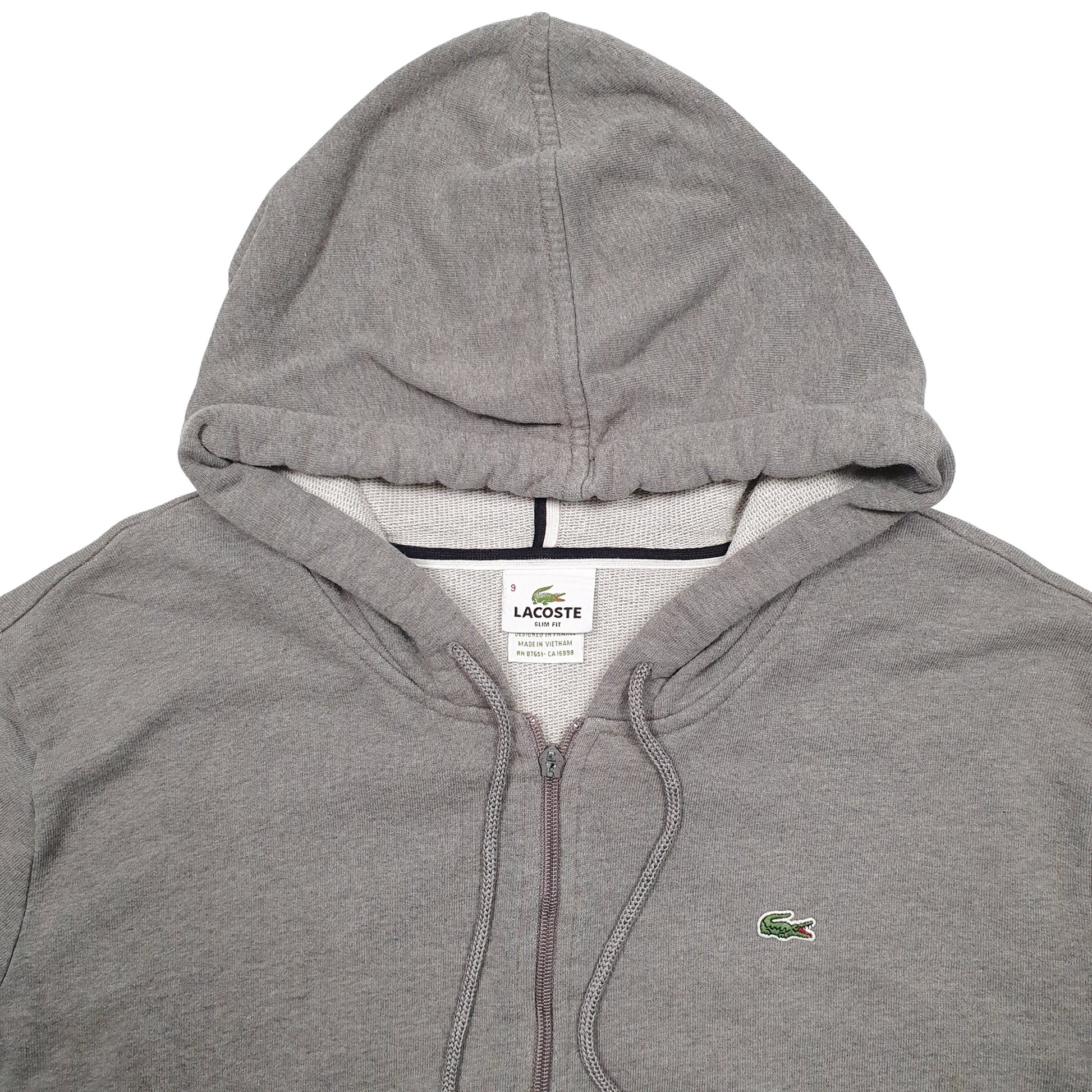 Mens Grey Lacoste  Full Zip Jumper