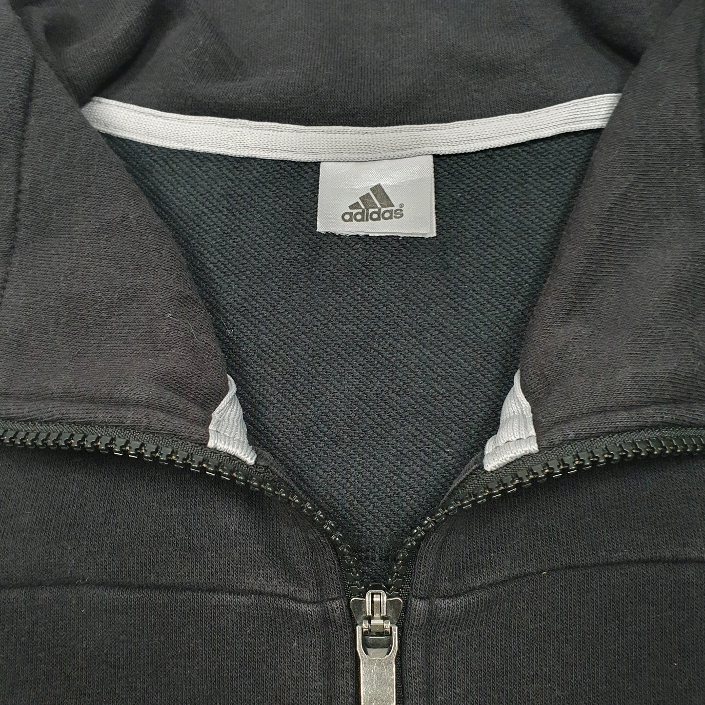 Mens Black Adidas  Full Zip Jumper