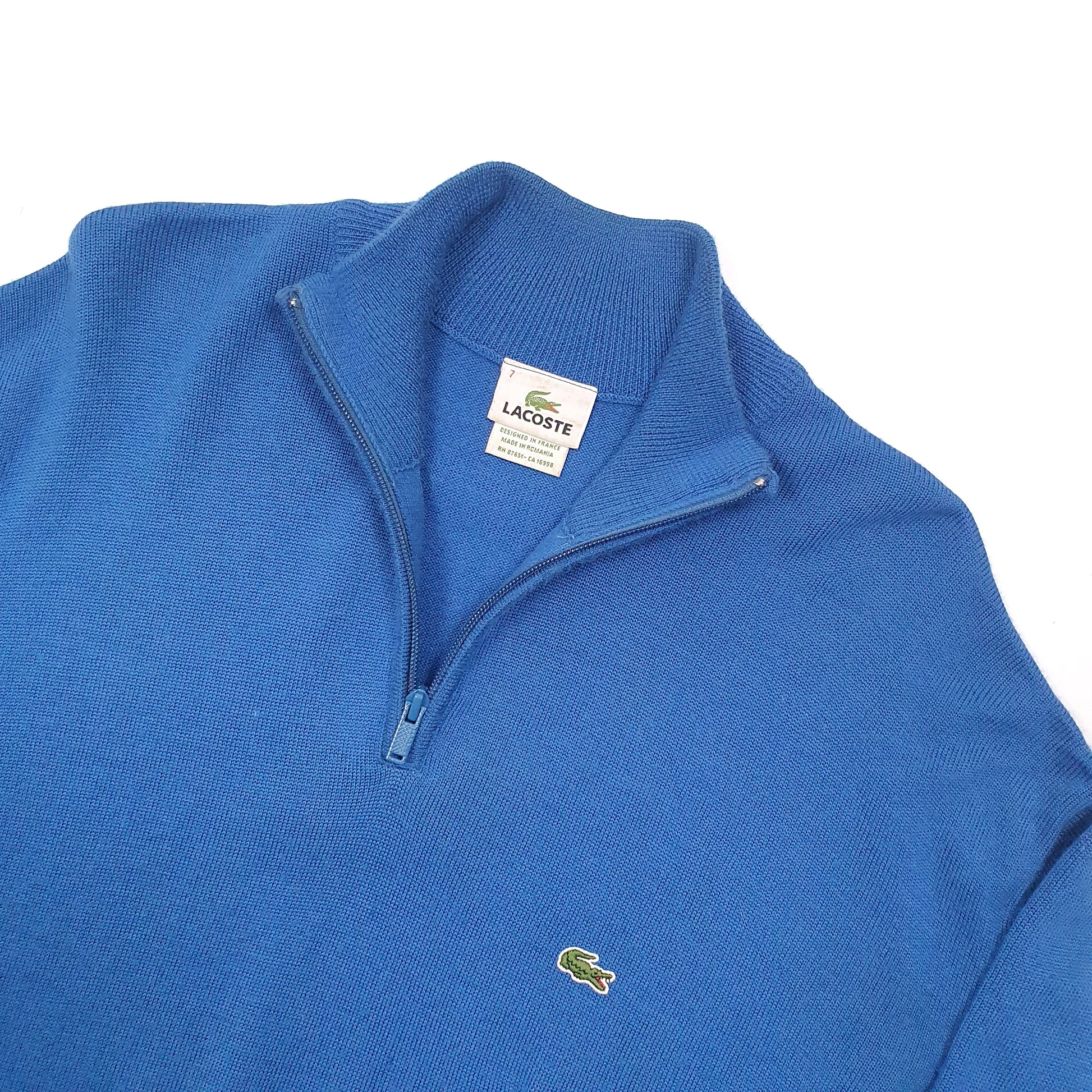 Lacoste Quarter Zip XL Blue
