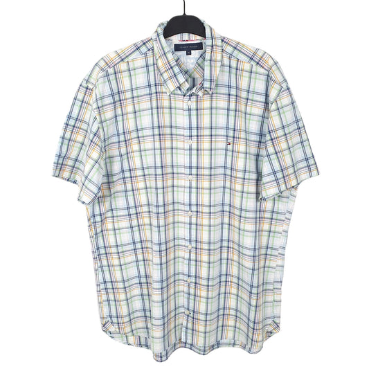 Tommy Hilfiger Short Sleeve Regular Fit Check Shirt Blue