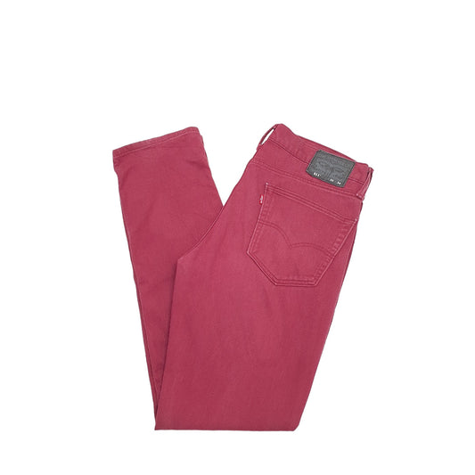 Levis 511 Slim Fit Jeans W36 L34 Burgandy
