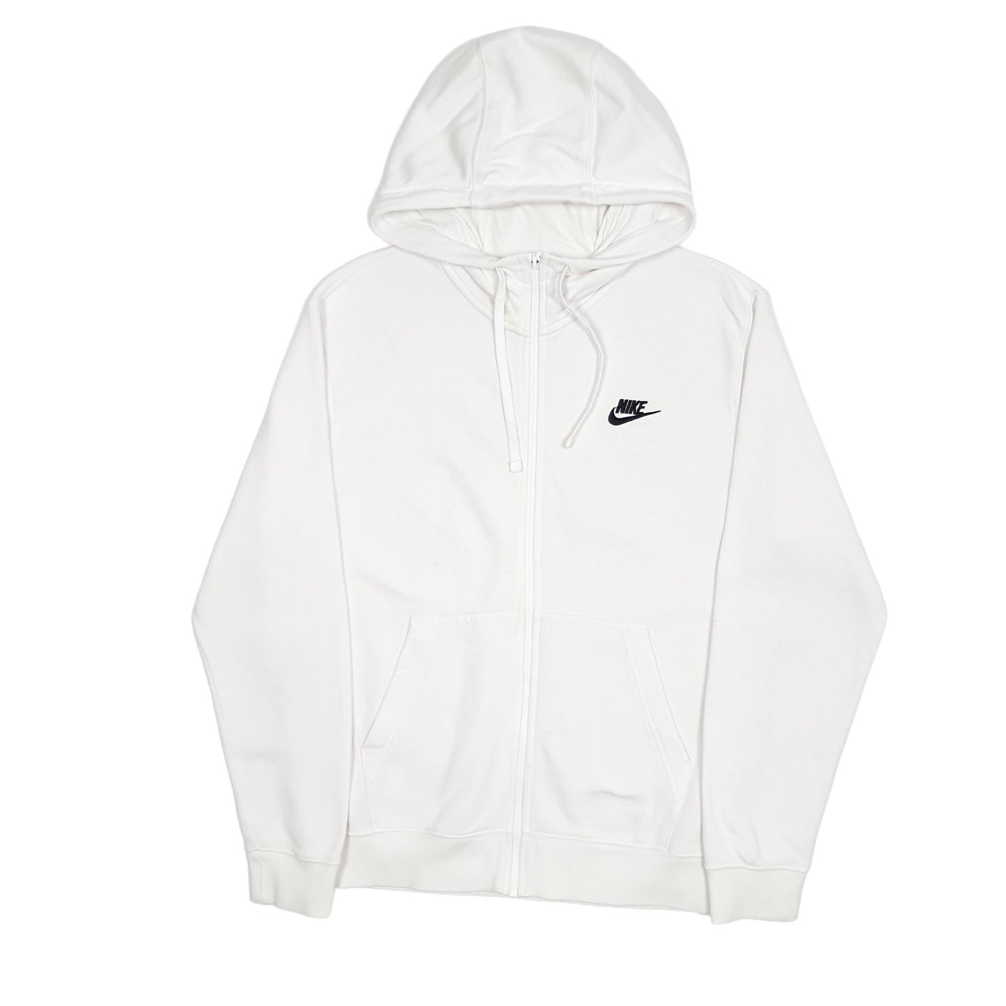 Mens White Nike Hoodie Full Zip Jumper