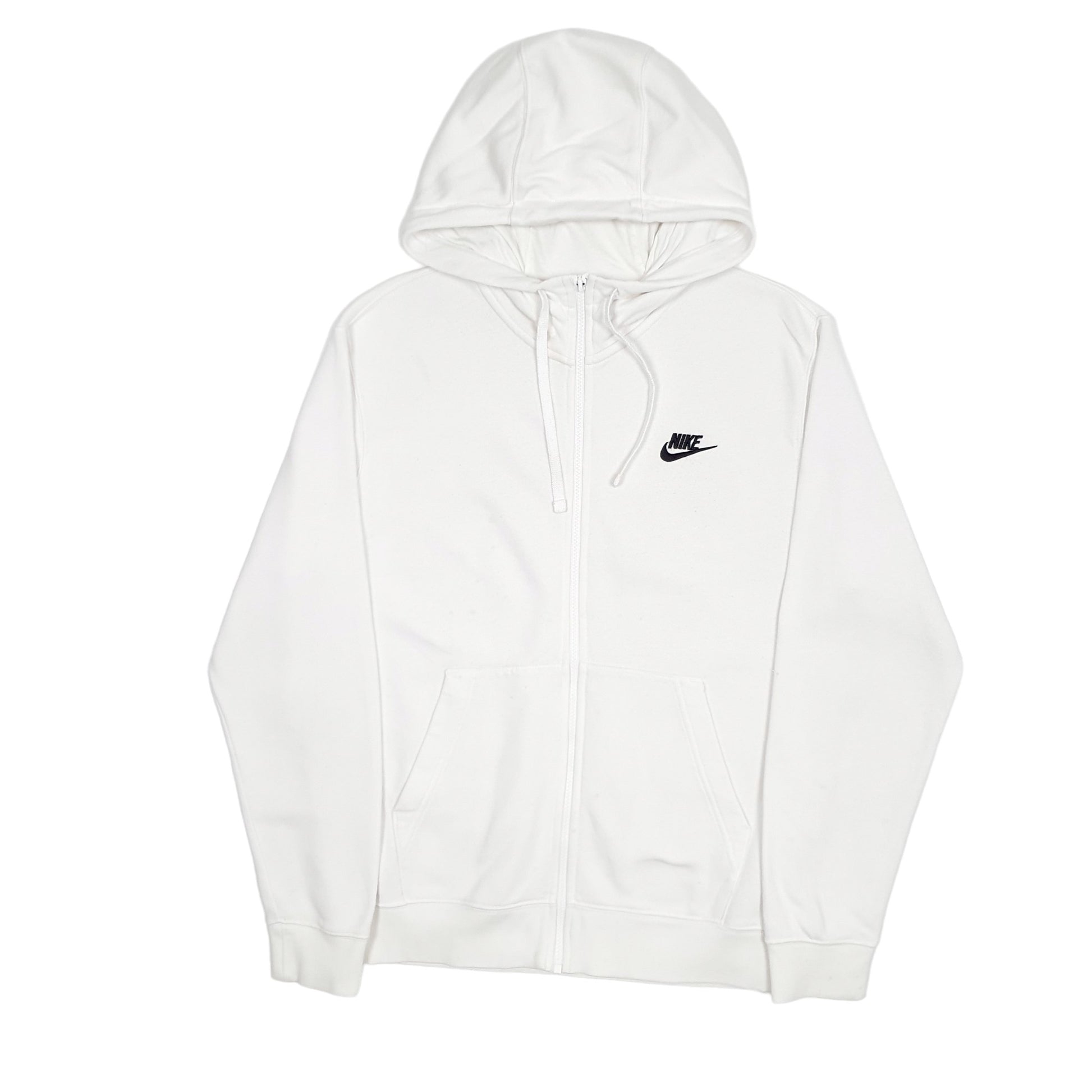 Mens White Nike Hoodie Full Zip Jumper