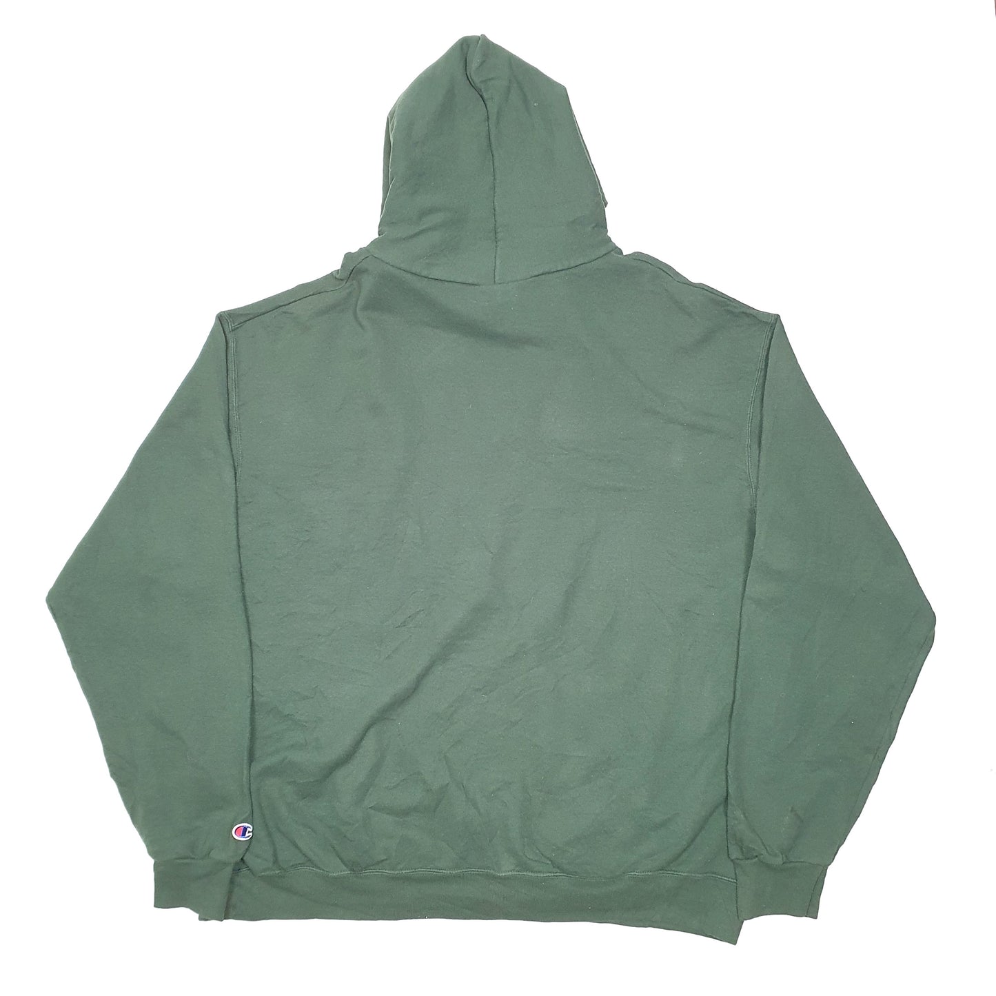 Mens Green Champion Piedmont Community College  CPCG Hoodie Jumper