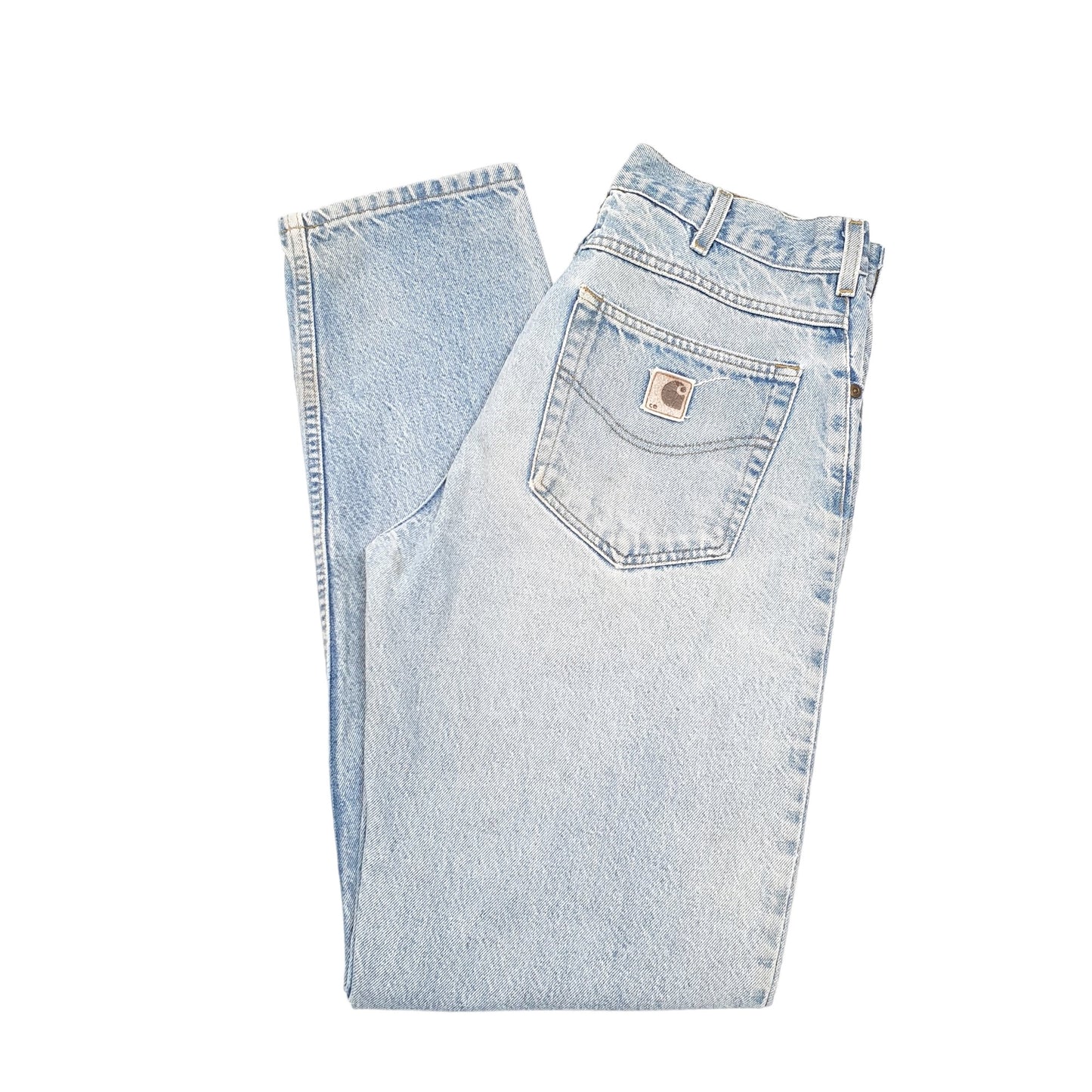 Mens Blue Carhartt Tapered Casual JeansW33 L34