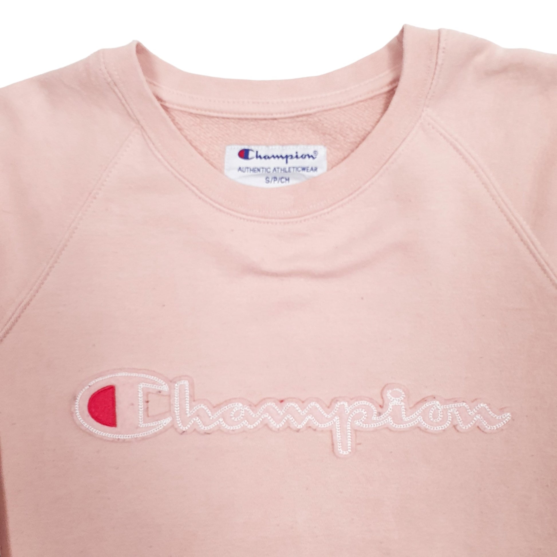 Mens Pink Champion  Crewneck Jumper