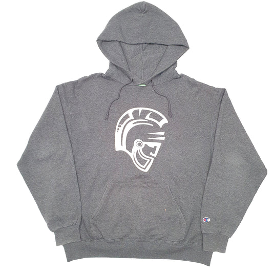 Mens Grey Champion Trojans American Football Hoodie Jumper