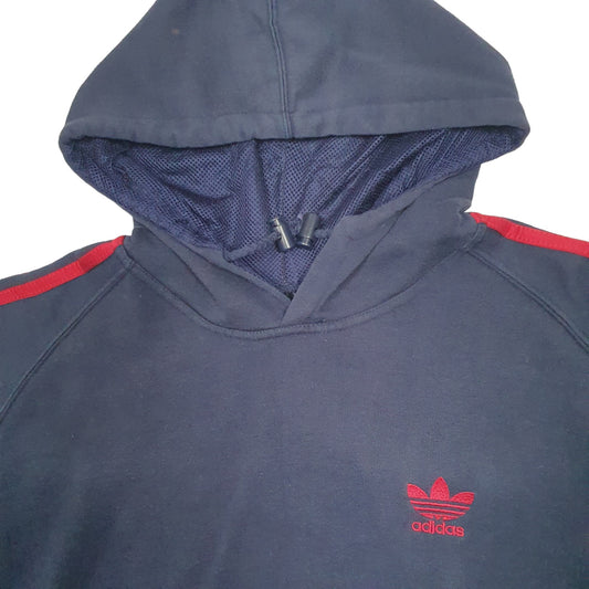Mens Navy Adidas Spellout Hoodie Jumper