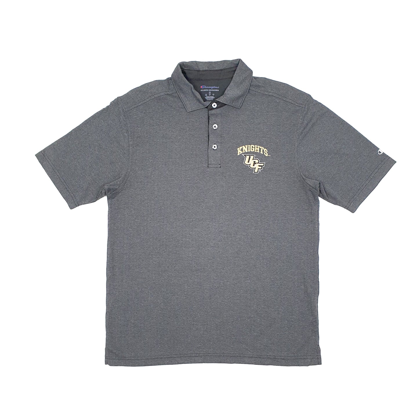 Champion UCF Knights NFL Football Short Sleeve Polyester Polo Shirt Grey