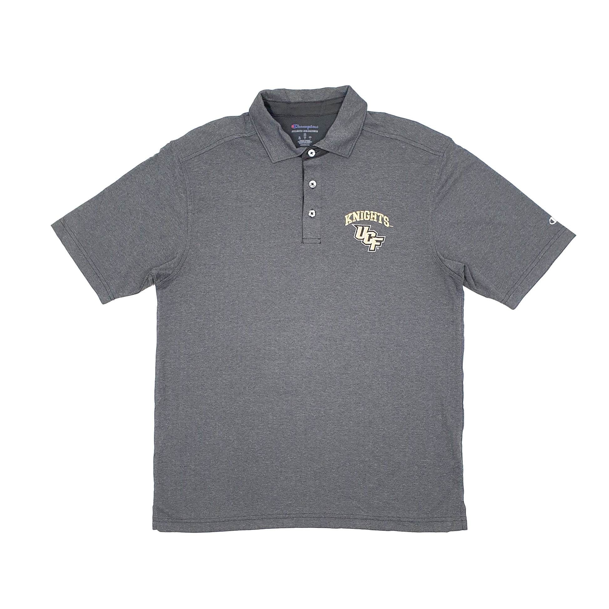 Champion UCF Knights NFL Football Short Sleeve Polyester Polo Shirt Grey