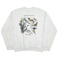 Fruit of the Loom 1990's Backyard Birds Crewneck L Grey