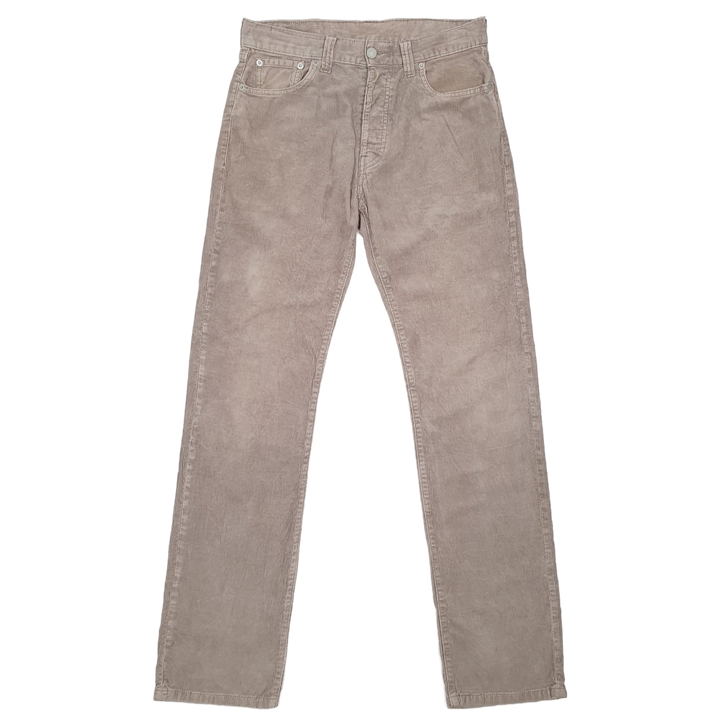 Mens Beige Levis 401 Corduroy Trousers