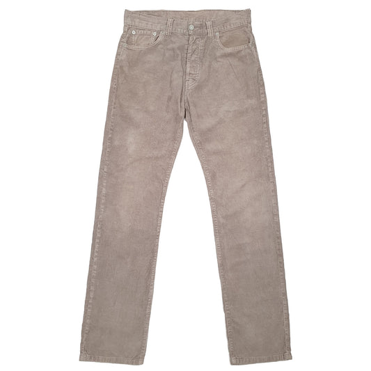 Mens Beige Levis 401 Corduroy Trousers