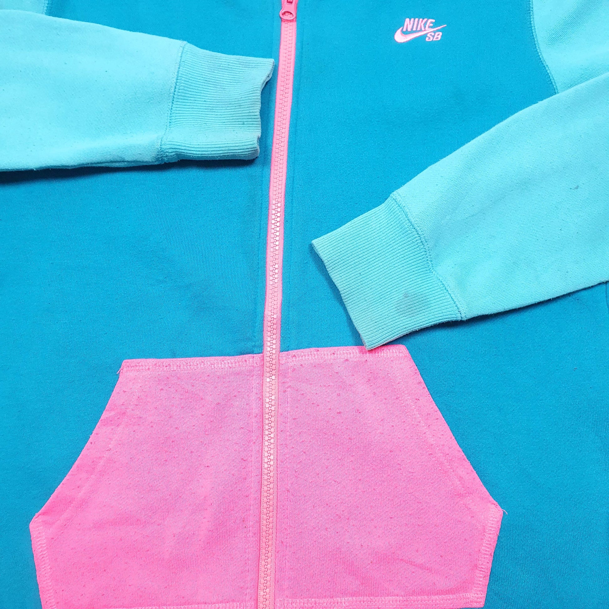 Womens Blue Nike SB Skateboarding Hoodie Full Zip Jumper