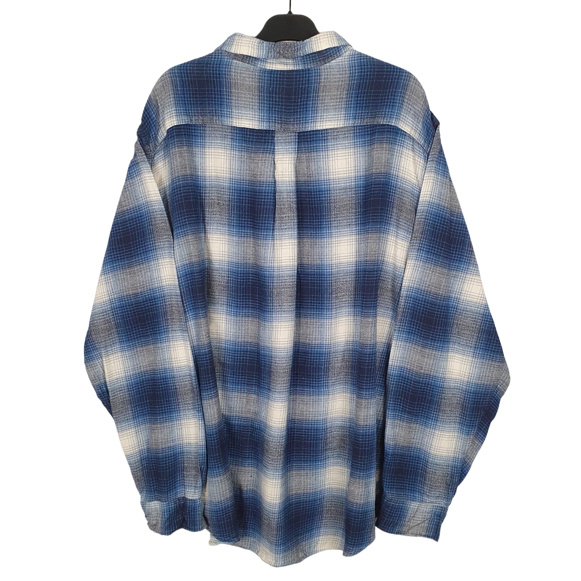 Croft & Barrow Flannel Shacket Long Sleeve Regular Fit Check Shirt Blue