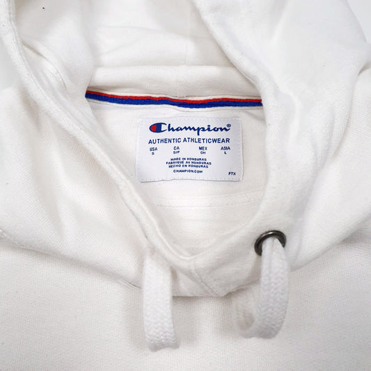 Mens White Champion  Hoodie Jumper