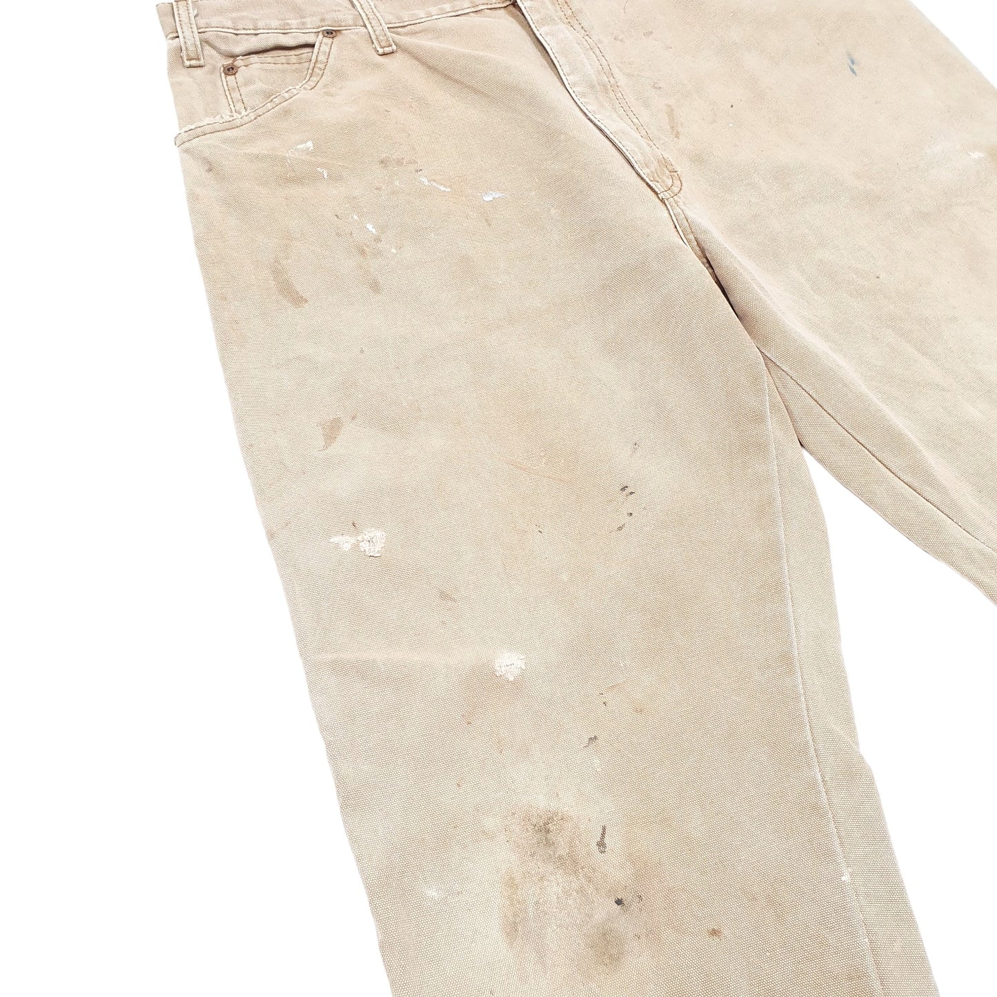 Mens Beige Dickies  Carpenter Trousers