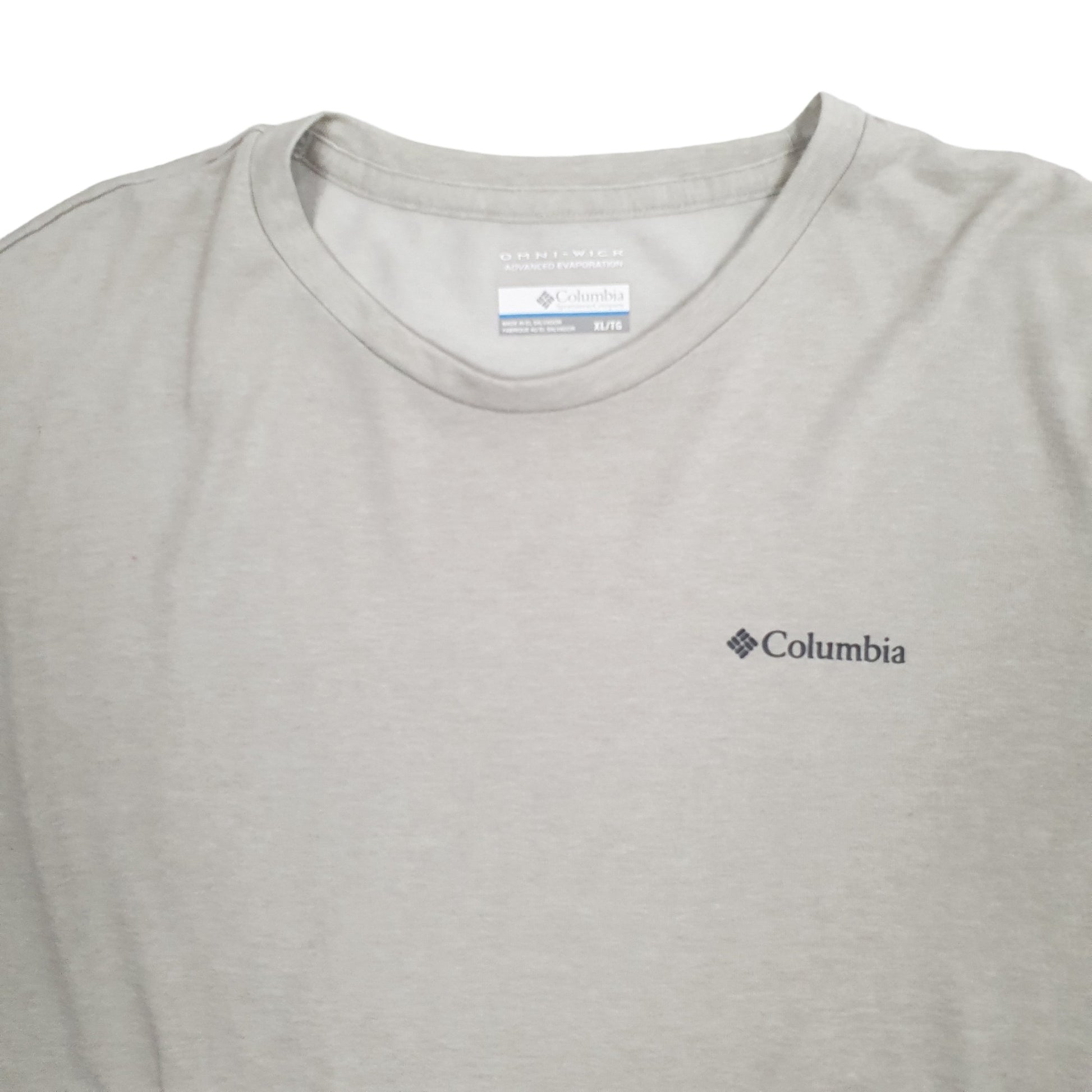 Mens Grey Columbia Sportswear  Short Sleeve T Shirt