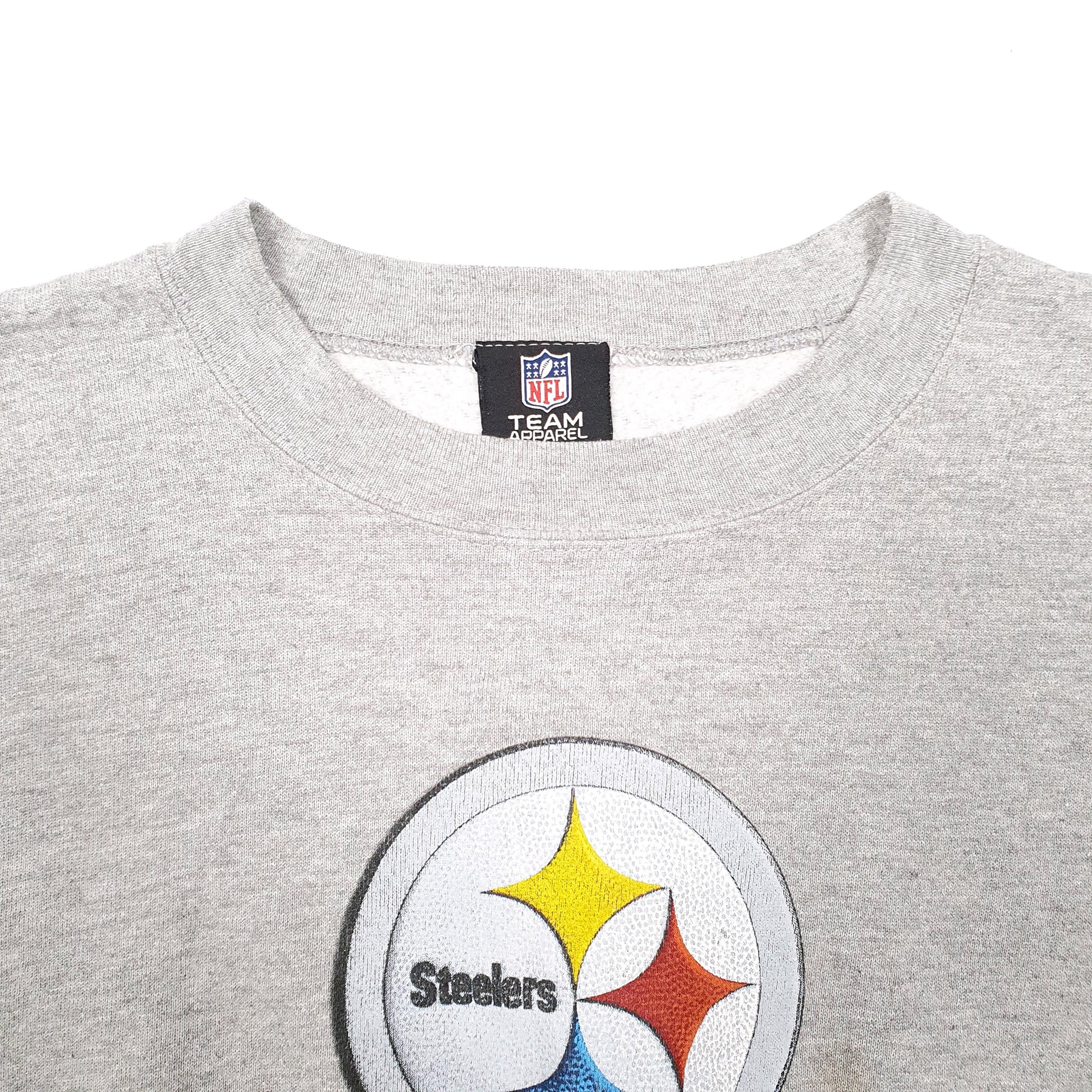 Mens Grey NFL Pittsburgh Steelers American Football Crewneck Jumper