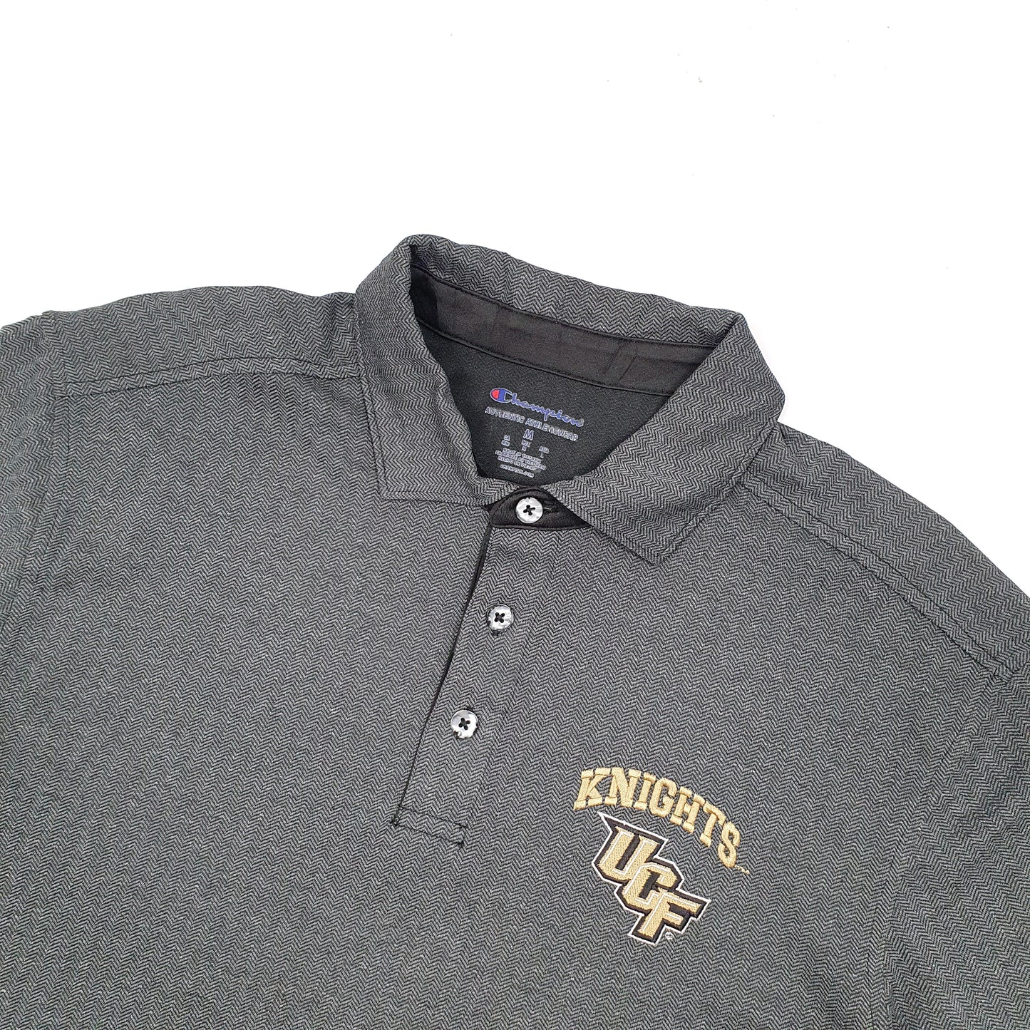 Champion UCF Knights NFL Football Short Sleeve Polyester Polo Shirt Grey