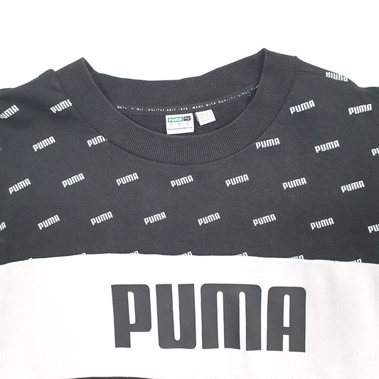 Mens Black Puma  Crewneck Jumper