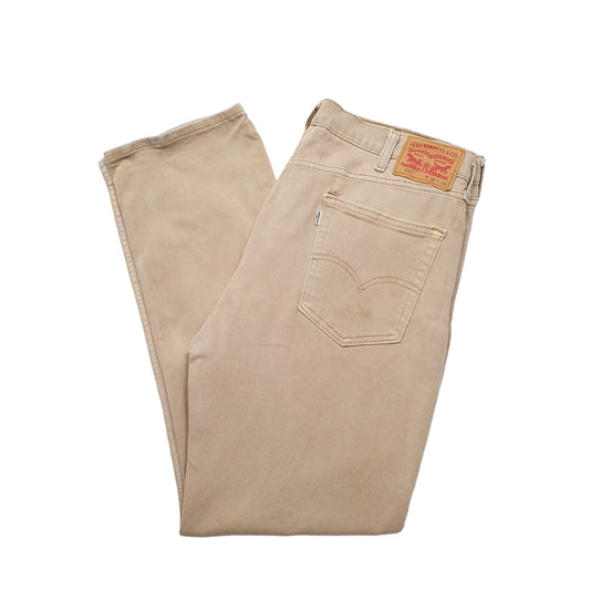 Levis 514 Straight Fit Jeans W38 L32 Beige