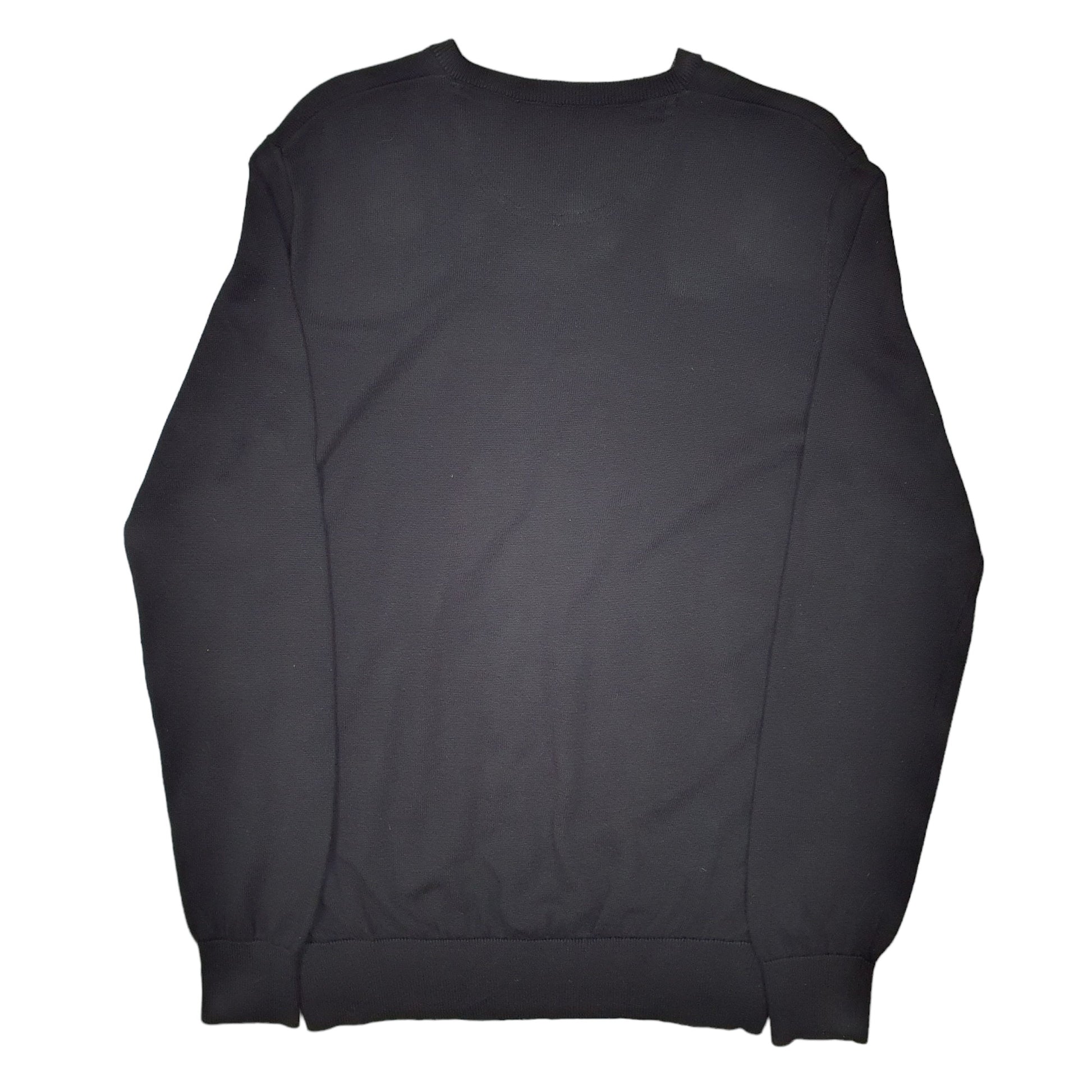Mens Black Lacoste  V Neck Jumper