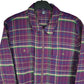 Chaps Long Sleeve Regular Fit Check Flannel Shirt Shacket Purple