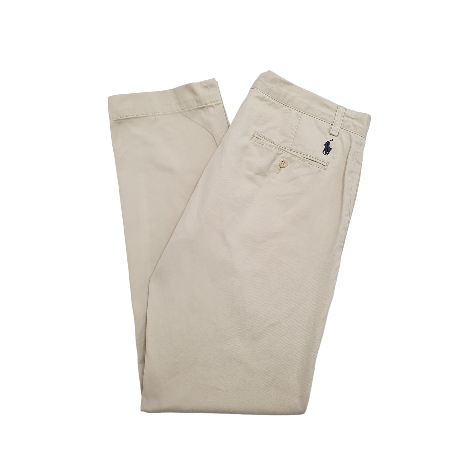 Mens Polo Ralph Lauren Beige Chino Trousers W32 L32 Beige