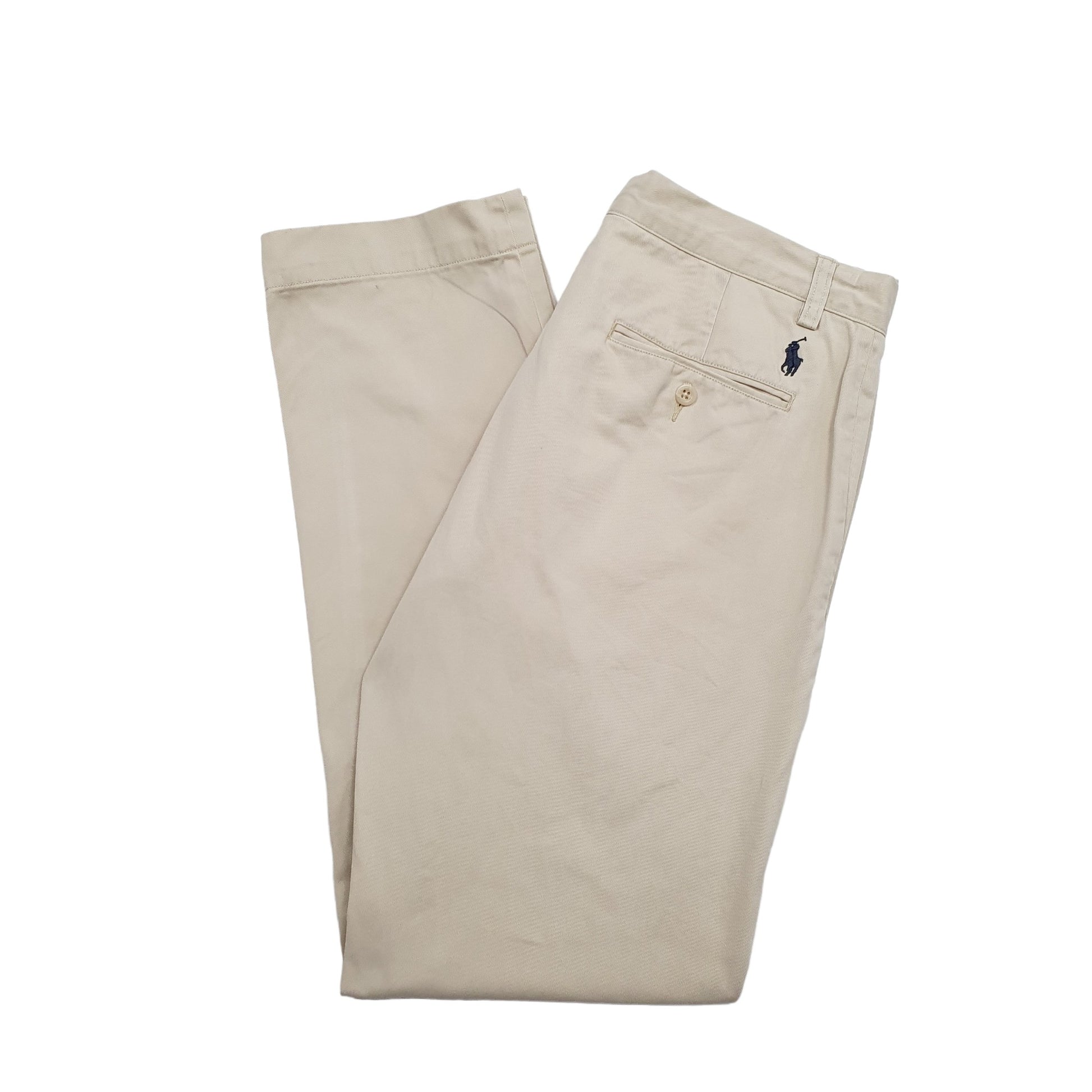 Mens Polo Ralph Lauren Beige Chino Trousers W32 L32 Beige