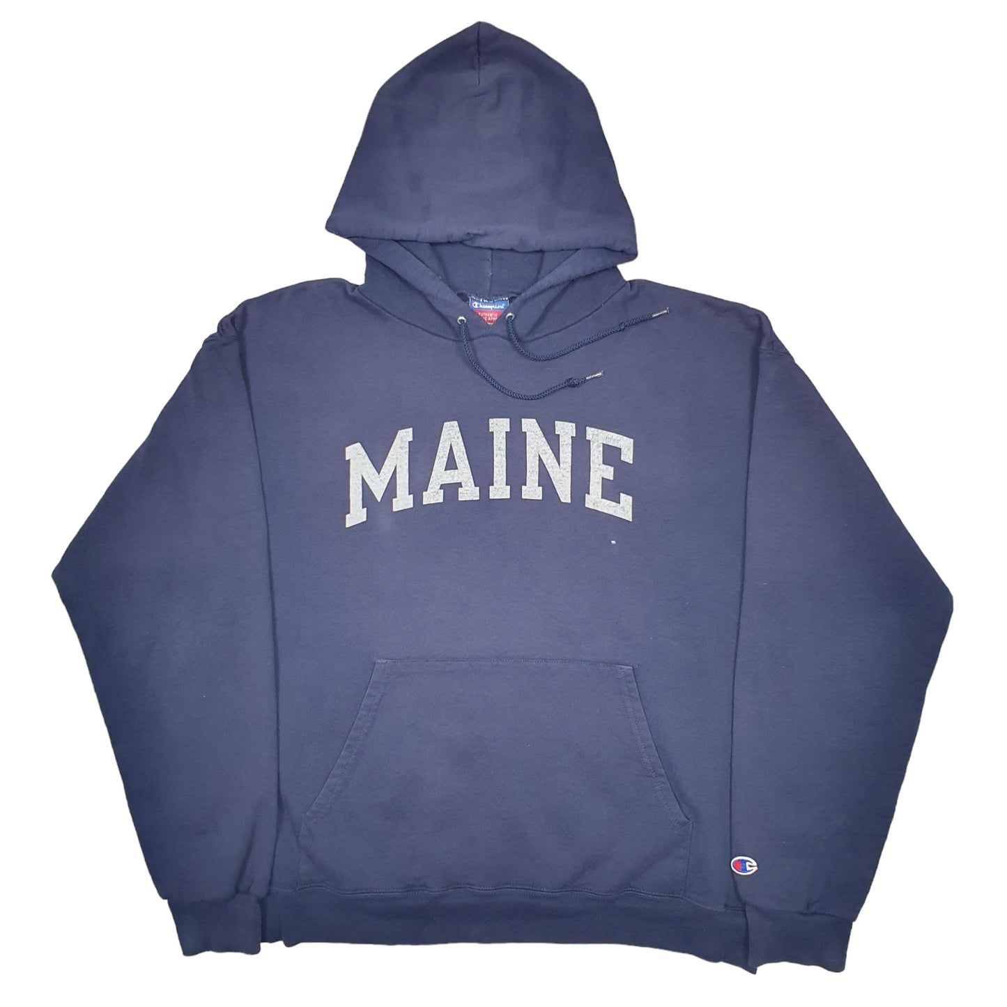 Mens Blue Champion USA College Maine Hoodie Jumper