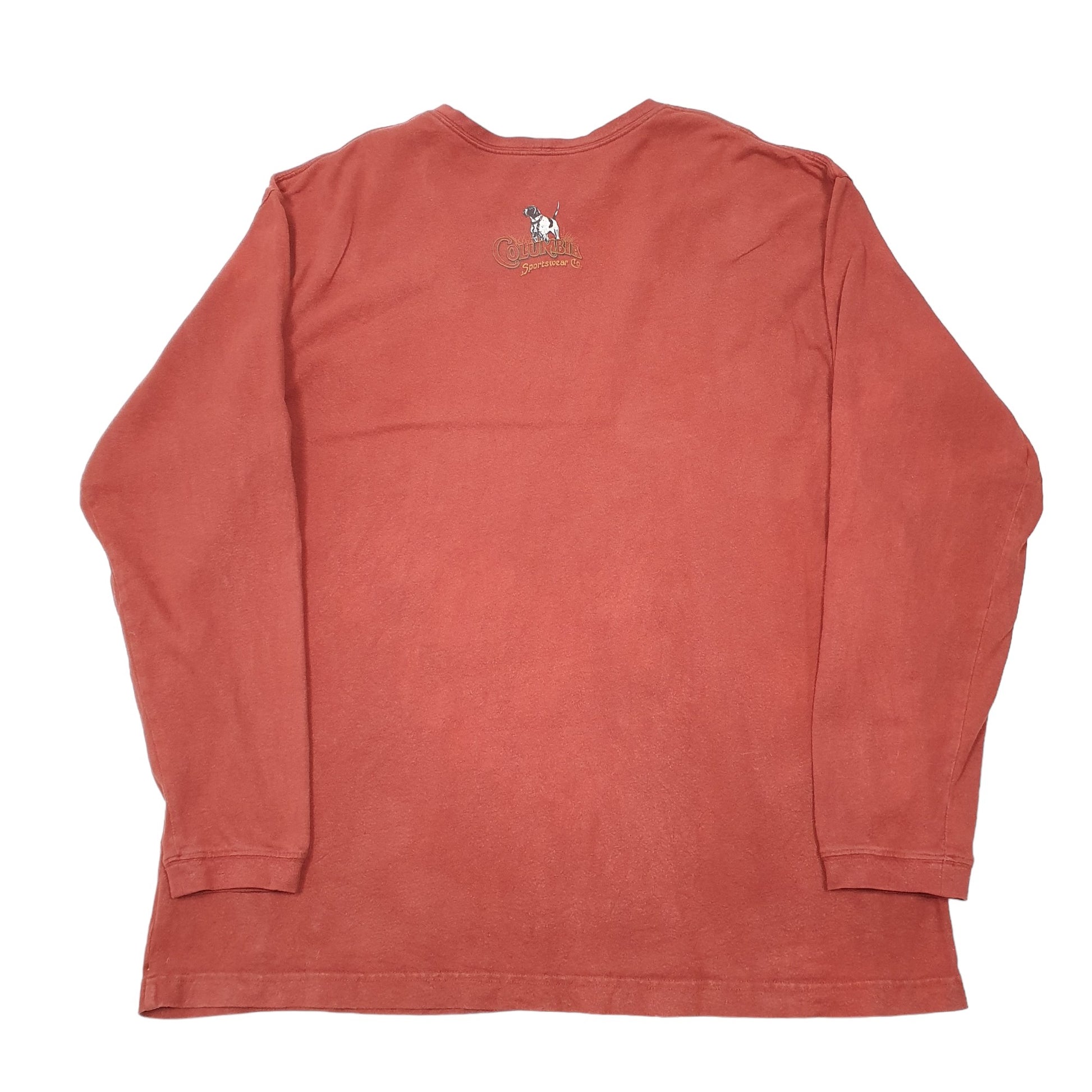 Mens Burgundy Columbia Sportswear Dog Hunting Long Sleeve T Shirt