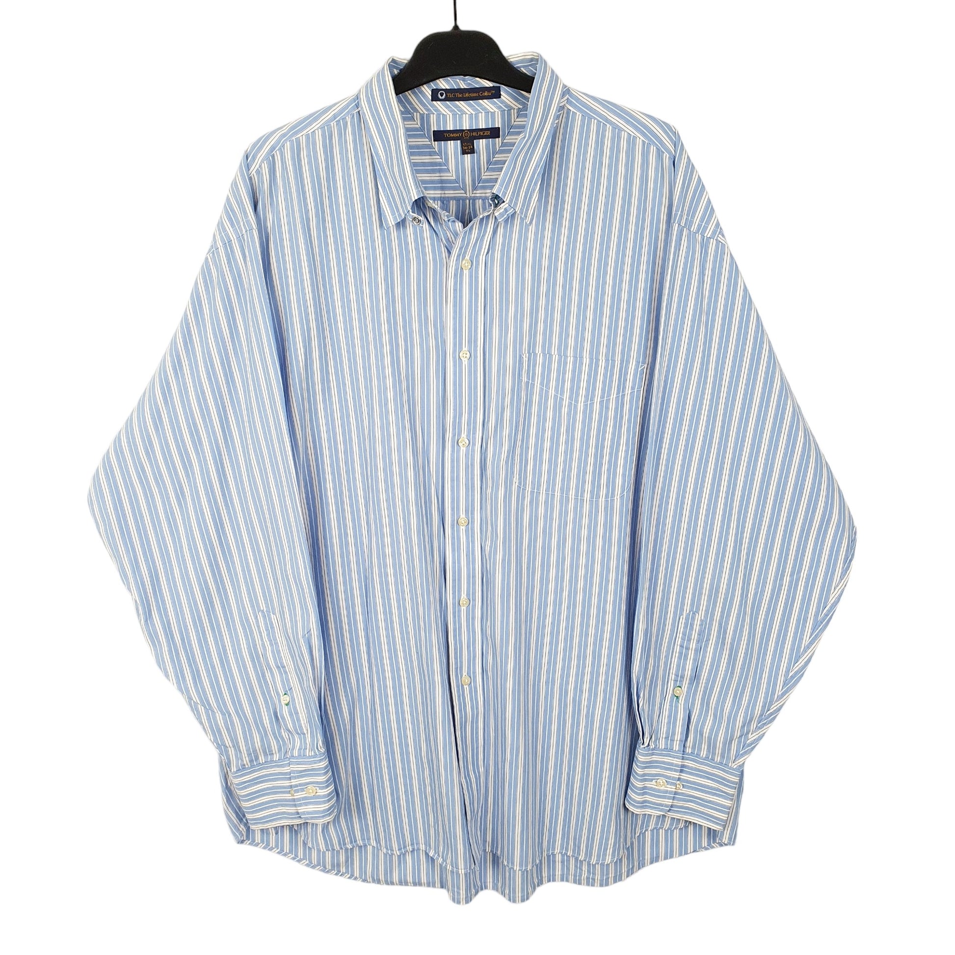 Tommy Hilfiger Lifetime collar TLC Long Sleeve Regular Fit Striped Shirt Blue