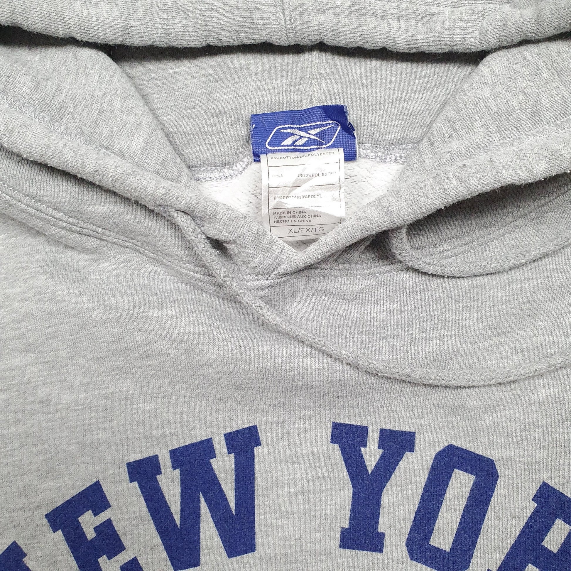 Mens Grey Reebok New York Giants Football NFL Hoodie Jumper