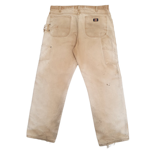 Mens Cream Dickies  Carpenter Trousers