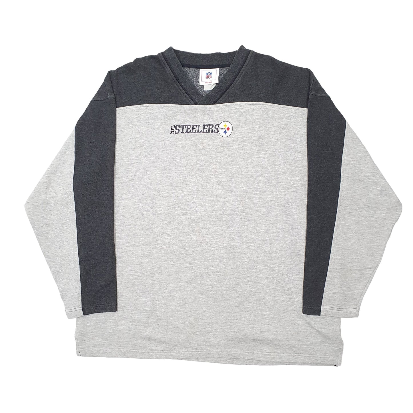 Mens Grey NFL Pittsburgh Steelers USA Football Crewneck Jumper