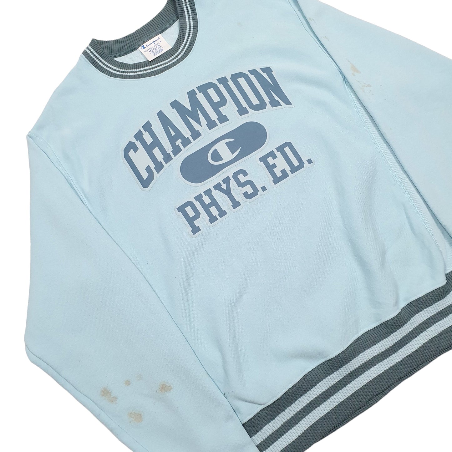 Mens Blue Champion  Crewneck Jumper