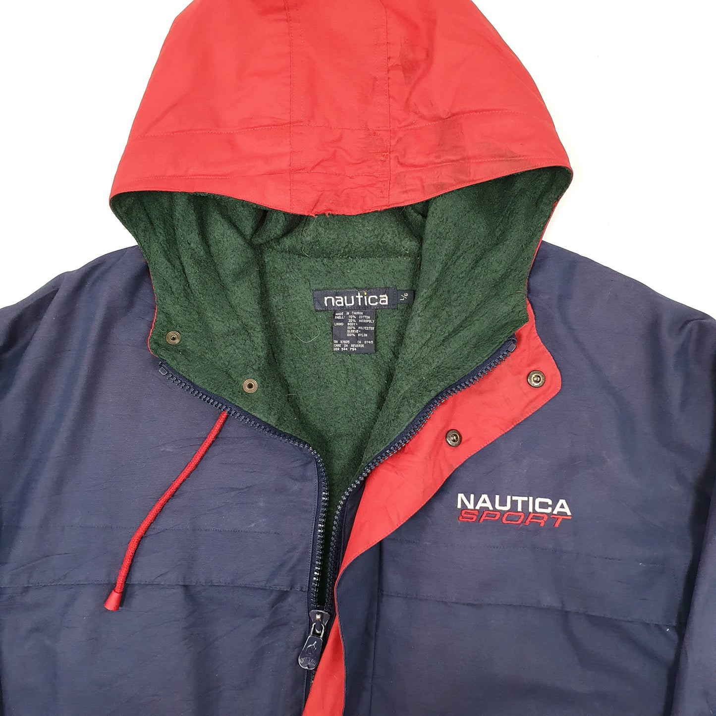 Mens Navy Nautica Sport Padded Vintage Competition Jacket Coat