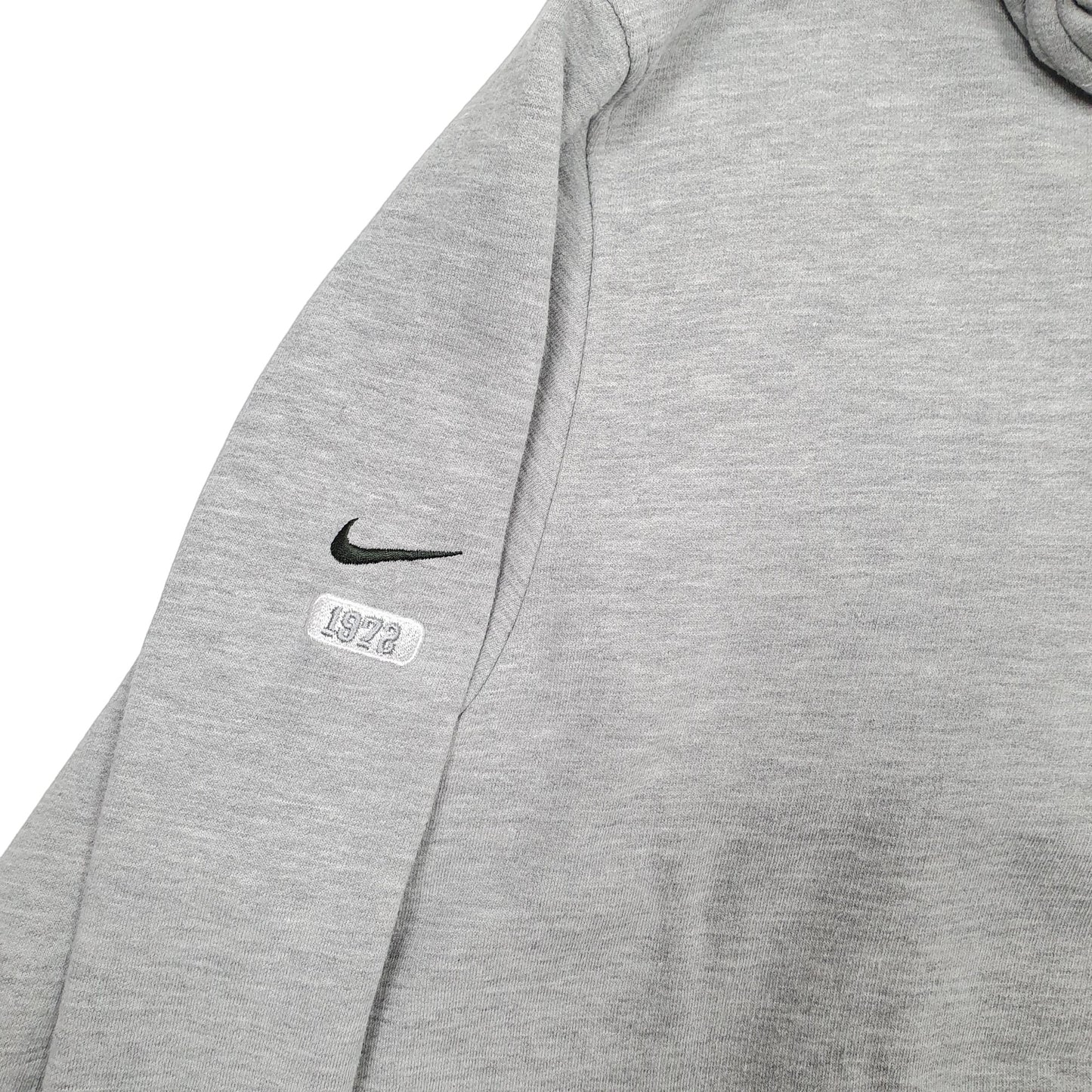 Mens Grey Nike Quarter Zip Vintage 2000s Hoodie Jumper