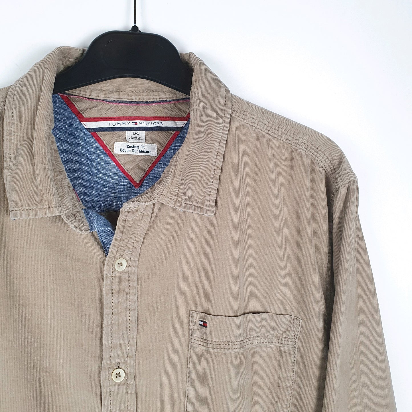 Tommy Hilfiger Corduroy Long Sleeve Custom Fit Shirt