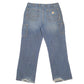 Mens Blue Carhartt Double Knee Logger Pant Riveted Carpenter JeansW38 L32