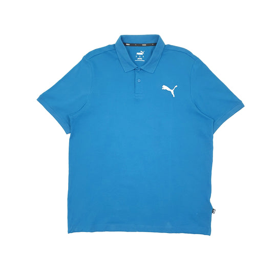 Puma Short Sleeve Polo Shirt Blue