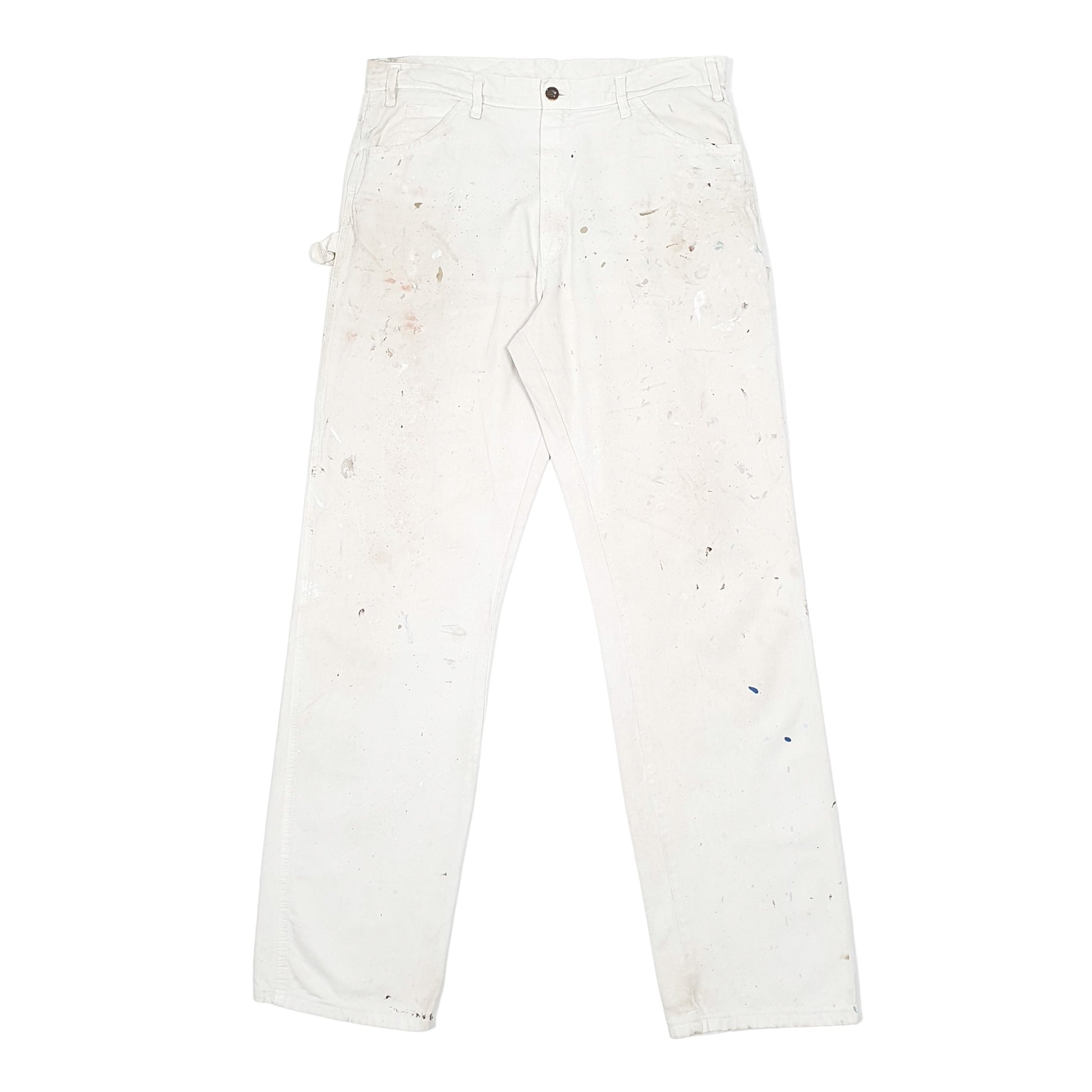 Mens White Dickies  Carpenter Trousers
