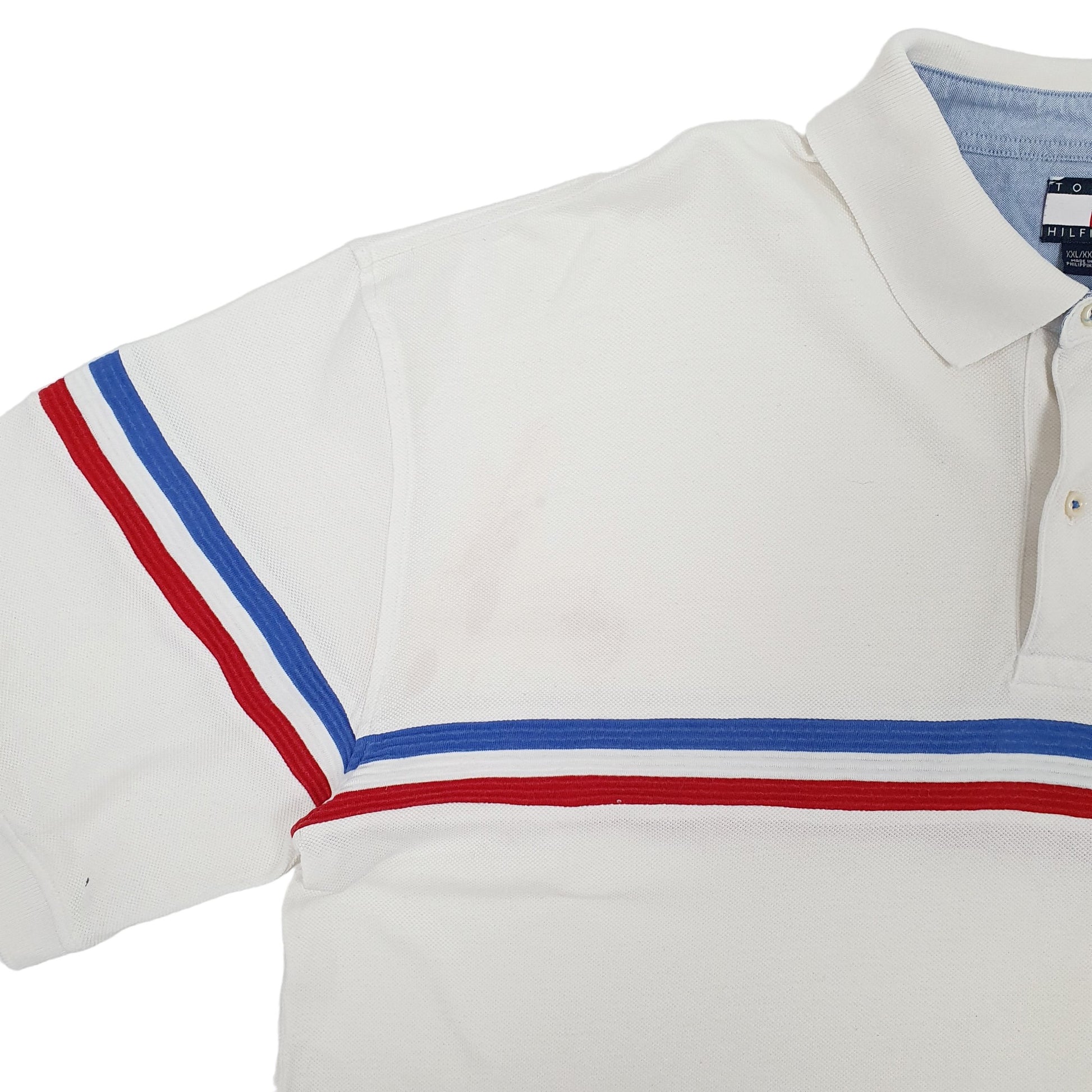 Mens White Tommy Hilfiger  Short Sleeve Polo Shirt
