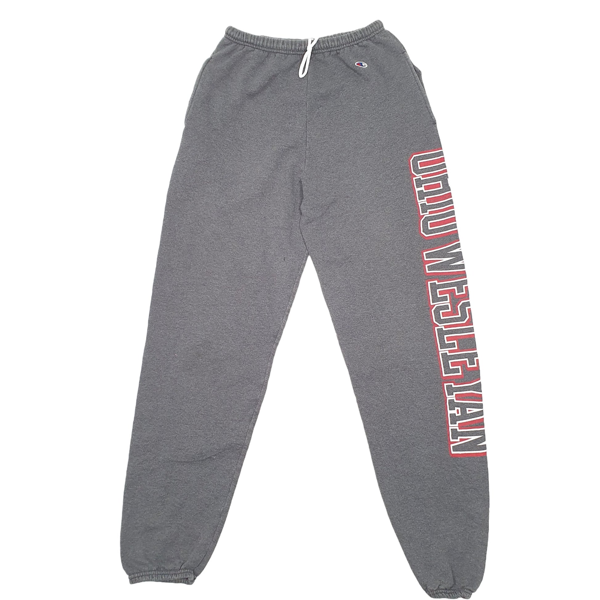 Mens Grey Champion Ohio Wesleyan Track Suit Bottoms College USA Jogger Trousers