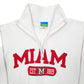 Mens White Champion USA College Miam Quarter Zip Jumper
