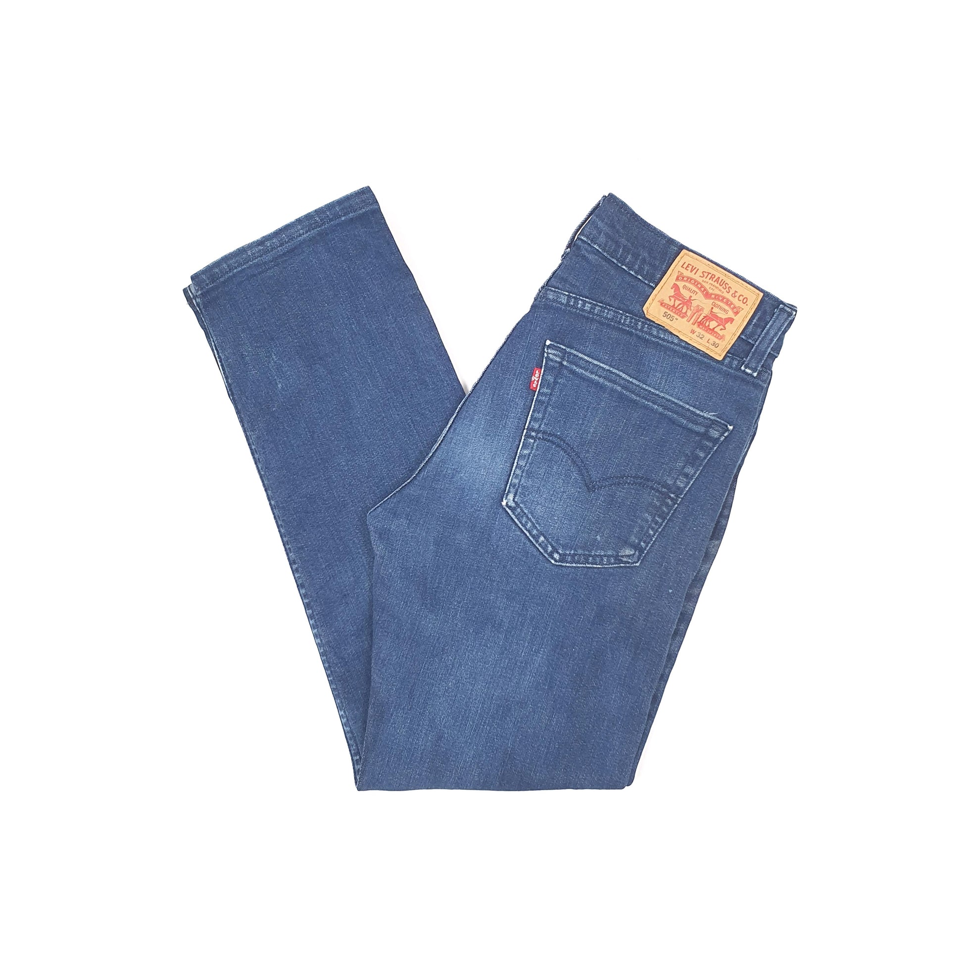Levis 505 Regular Fit Stretch Jeans W32 L30 Blue