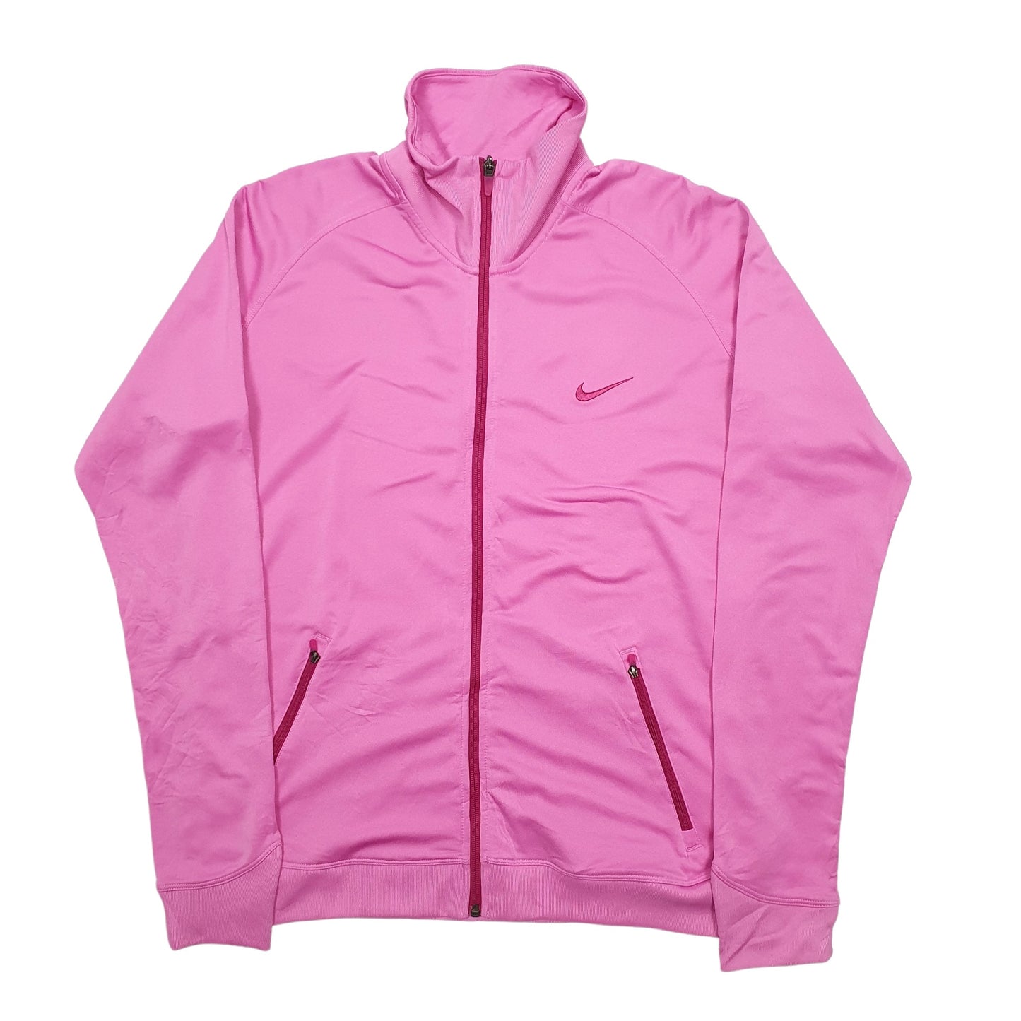Womens Pink Nike Dri-Fit Full Zip Jumper