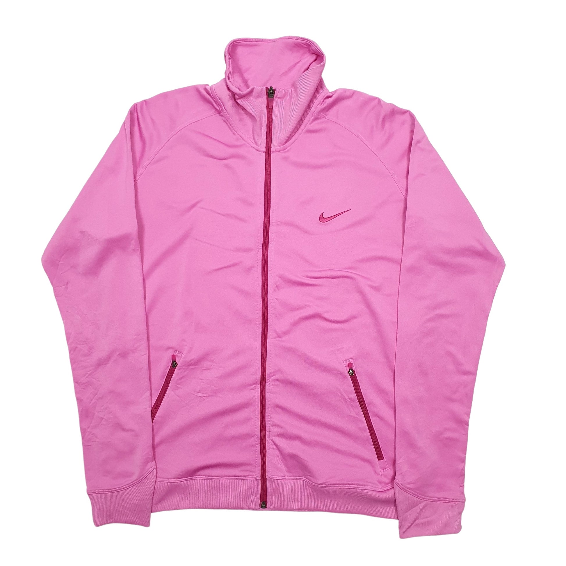 Womens Pink Nike Dri-Fit Full Zip Jumper