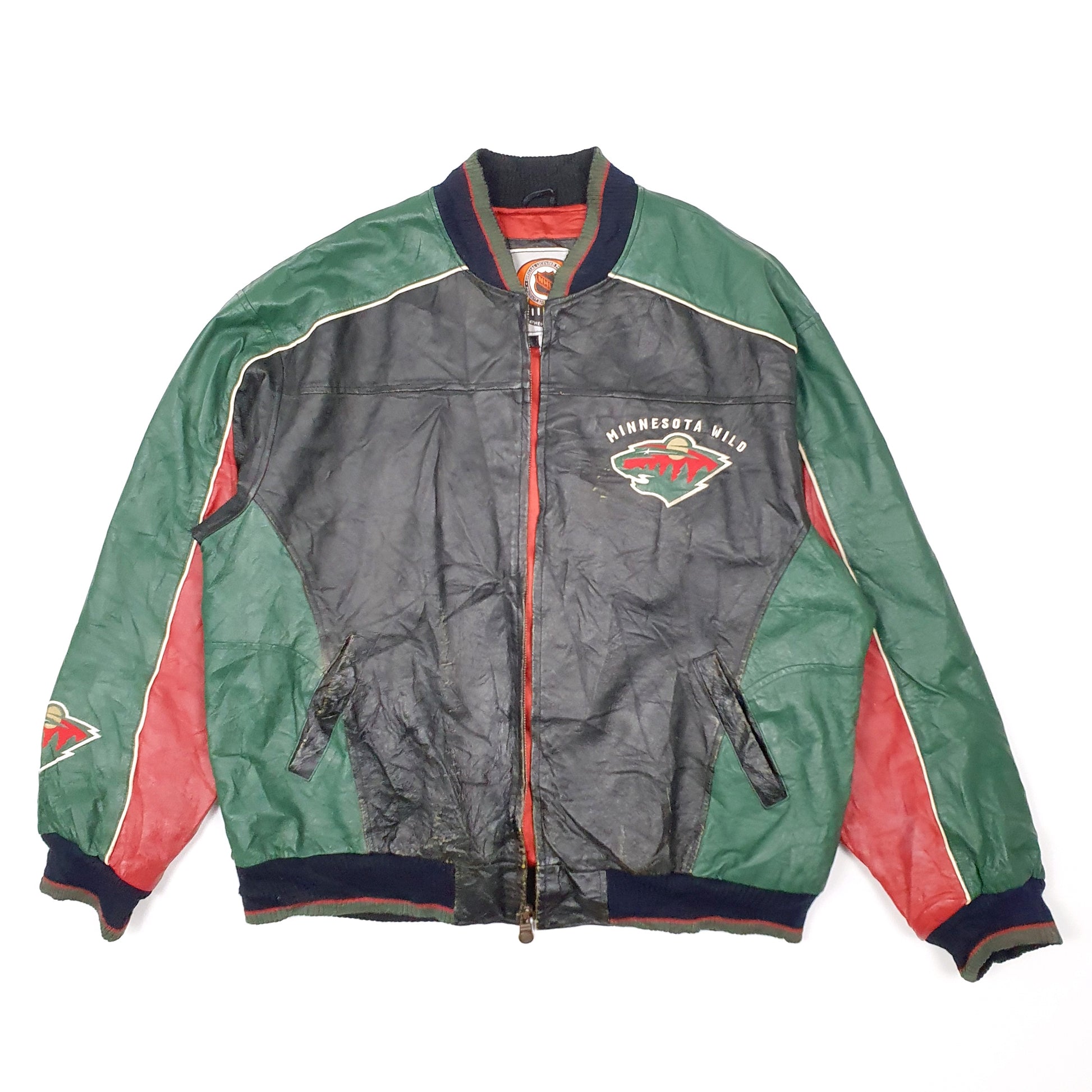 Mens Black NHL Minnesota Wild USA Hockey  Coat